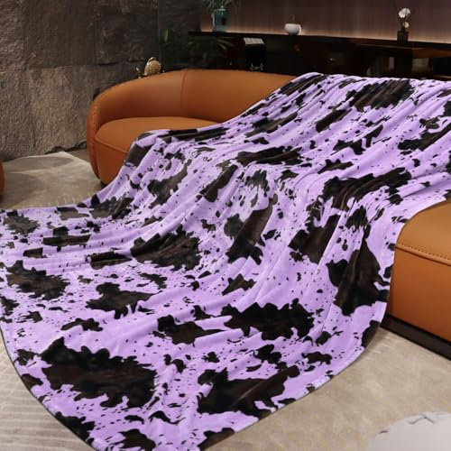 Violette Fleecedecke, Queen-Size-Größe, leicht, warm, flauschig, weich, gemütlich, übergroße Bett- und Couchdecke, Überwurf für Erwachsene und Paare, alle Jahreszeiten, 228,6 x 228,6 cm