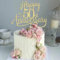 Golden Glitter Happy 50th Anniversary Cake Toppers -Wedding Anniversary Party Decorations, Company Party, Birthday Party Decorations