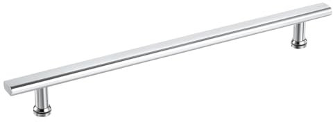 sourcing map 1 Pcs Shower Door Handle, 440mm Hole Center Shower Glass Door Pull Towel Bar 304 Stainless Steel Door Knob, Silver