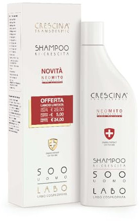 Crescina Transdermic Neo Mito Shampoo für Haarwuchs, 500, für Herren, 150 ml