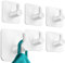 4smile Handtuchhaken ohne Bohren, 6er Set - Edelstahl Handtuchhalter ohne Bohren weiss, Klebehaken wasserfest rostfrei, belastbare Handtuchhaken - Haken selbstklebend als Badezimmer Handtuchhalter