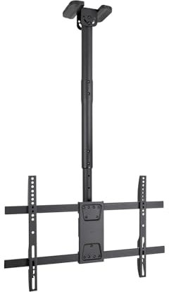 Soporte de Techo Extensible, Inclinable y Giratorio para Pantallas 43-86, hasta 60 Kg de Peso, VESA hasta 600x400, Color Negro