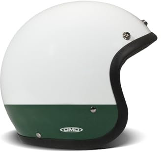 DMD Retro Goodwood Weiß Grün Open Face Helm Jethelm Motorradhelm ECE22.06, L
