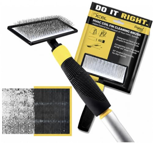 FINXCEL HVAC Coil Cleaner Brush for AC Evaporator & Condenser Coil Cleaning