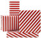 Carta da regalo natalizia rossa e bianca per donne e uomini, motivo a righe con bastoncini di zucchero, 4 fogli piegati piatti, per compleanni, vacanze, matrimoni, baby shower