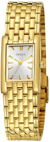 CIVO Armbanduhr Damen Gold Edelstahl: Analog Klassisches Quadrat Damenuhr - Klein Luxus Mode Uhren für Frauen