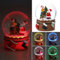 LED Schneekugel Santa mit Baum | 6,5x8,5cm Glas Polyresin | Schüttelkugel mit Schneewirbel und Farbwechsel Weihnachtsdekoration (1 x LED Schneekugel Farbwechsel)