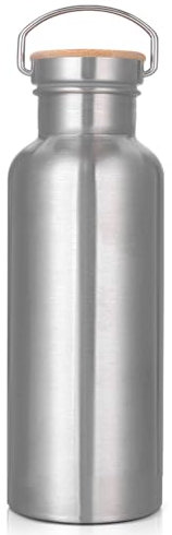 Gourde isotherme en Acier Inoxydable 750 ml, Bouteille d'eau à Double Paroi Gourdes, Sans BPA, anti-fuite Gourde Sport, pour boissons chaudes et froides, pour Extérieur, Bureau, Sport, Fitness