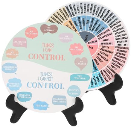 DIYEAH 2 Stücke Emotion Rad Diagramm Dekorationen Gefühle Rad Stehen Für Home Office Weihnachten