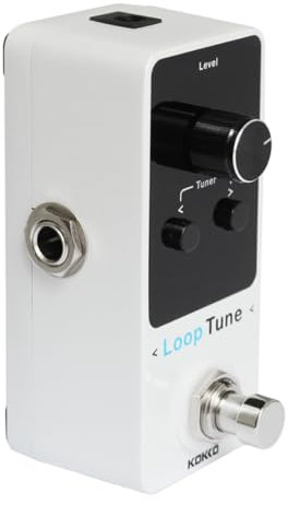 ibasenice -2t Gitarren-looper-effektpedal Chromatisches Stimmgerät Variable Leistung Weiß