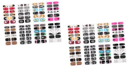 FRCOLOR 2 Ensembles Autocollants D'art D'ongle Faux Ongles Autocollant Autocollants De Vernis À Ongles D’halloween Stickers Ongles Halloween Stickers Halloween Ongles 8 Feuilles * 2