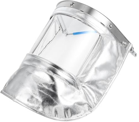 YOSADIER Schutzmaske Aus Klarem Material Für Hohe Temperaturen Gesichtsschutz Mit Aluminiumfolie Vollständige Schweißerhaube Für Arbeitssicherheit Transparente Vollgesichtsmaske Für