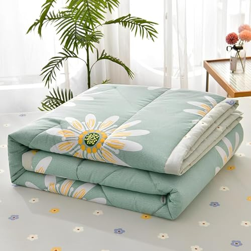 Hiseng Ganzjahresdecke Steppdecke 180x200, Steppdecke Ohne Bezug Mikrofaser, Bettdecke 150x200 Ganzjahresdecke, Weiche Bettdecke Schlafdecke Atmungsaktive (Grün,180x200cm)