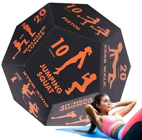 Teksome Fitnesswürfel, Training Würfel für Bewegung | Fitness Equipment Dice Game,Multifunktionales -Fitness-Training Geräte für Frauen postnataler Genesung Männer Kinder Kinder