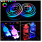 2PCS LED Cup Holder Lights for Car,7 Colors Changing USB Charging Cup Holder Insert Coasters,LED Car Coasters,Luminescent Cup Pad Interior Atmosphere Lamp Decoration Light