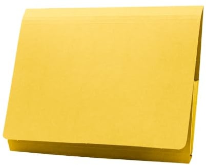 Exacompta - Ref PW3-YLWZ - Guildhall - Pocket Wallet, 14x10 / 35 x 24.2cm, 315gsm Premium Quality Heavyweight Manilla, Suitable for A4 & Foolscap Documents - Yellow, Pack of 50