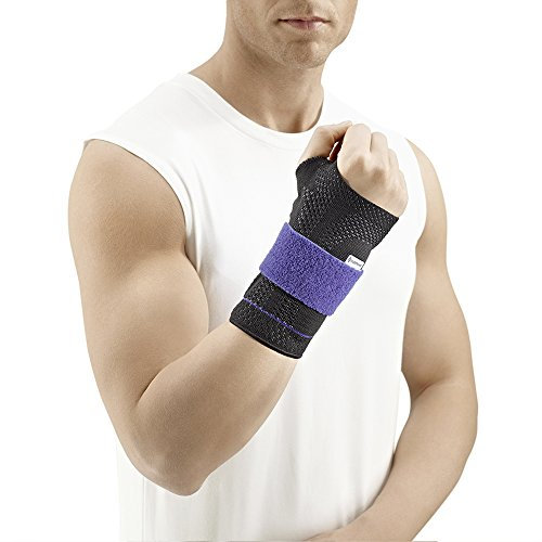 BAUERFEIND ManuTrain, Handgelenkbandage, individuell einstellbar, links, schwarz, Größe 2