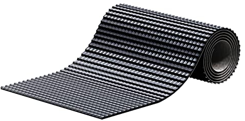 Sarei Kaminanschlussband schwarz, Wandanschlussband, 300 mm x 5m, selbstklebend, Dach, Kamin, Wand, Schornstein, Alu-Flex, formfähig, für dichte Anschlüsse