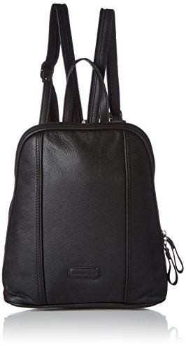 Bodenschatz M-222 RN 01 Damen Rucksackhandtaschen 25x29x10 cm (B x H x T), Schwarz (Black 01)