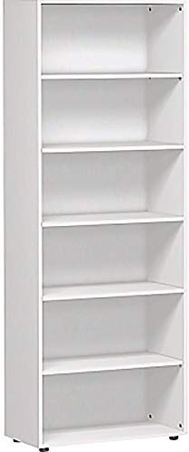 Gera Möbel Schranksystem Flex Regal, Holzdekor, weiß, 80 x 40 x 216 cm