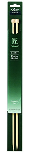 Clover Takumi Bamboo: Knitting Pins: Single Ended: 40cm x 5.50mm, Wood, 40x0.55x0.55 cm