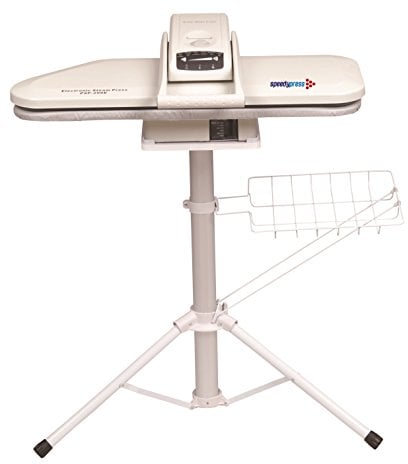 Super Mega Steam Ironing Press with Stand by Speedypress; 38 Powerful Steam Jets, 80cm x 31cm; 1,600watt + FREE Replacement Cover & Foam Underfelt (RRP £39.00)