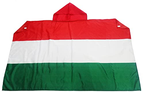 AZ FLAG - Umhangflagge Ungarn - 150x90 cm - Ungarische Cape Fahne 100% Polyester mit Messing-Ösen - 110g