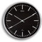 MAUL | Wanduhr MAULfly | Aluminium gebürstet | Ø 305 mm | Funkuhrwerk | schwarz
