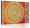 Forwall Bilder Mandala groß Indische gold Orientalisch 100x75 cm - Leinwandbild Modern Canvas Groß XXL Schlafzimmer Wohnzimmer Wandbild Kunstdruck Wandbilder Wand Bild auf Leinwand Aufhängefertig