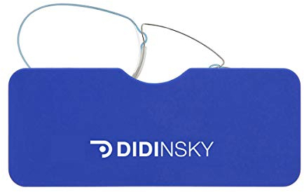 DIDINSKY Lesebrille für Damen und Herren Transparent. Kompakte leichte randlose brillen. Brillengestelle für damen und herren. Lesehilfe Retro. Blue +1.5 - LOUVRE
