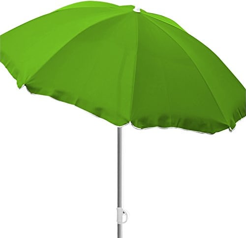Mojawo Strandschirm Sonnenschirm Strand Schirm Sonnenschutz Gartenschirm Sonnenschutz knickbar Polyester grün Ø1,80m