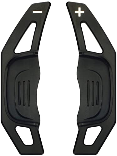 Overdrive-Racing Schaltwippen Verlängerung Kompatibel mit VW Golf 7 GTI GTD R TCR Scirocco T-ROC Arteon Polo Schwarz Eloxiert Alu Typ-B