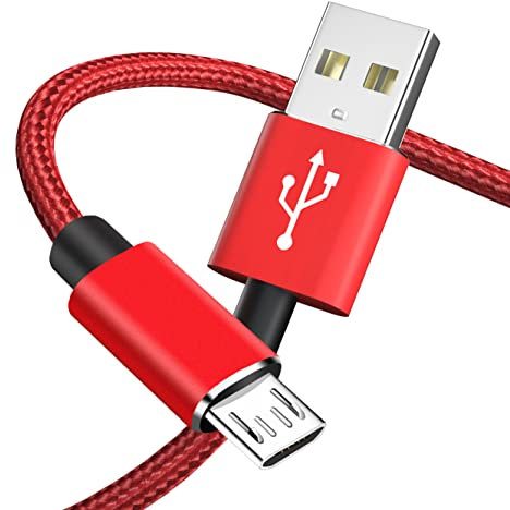 Micro USB Cable Android Charger for Amazon Kindle Fire HD 10 8 Tablet - Old Models,PS4 Controller Charging Cord for Samsung Galaxy S7 S6 J7 Edge Phone,Braided USB A to Micro B Wire Replacement 6FT