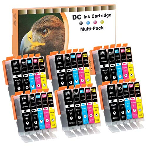 D&C 30x Druckerpatronen Kompatibel für Canon PGI-550 XL CLI-551 XL für Canon Pixma MG7550 MX925 iP7200 iP7250 MG5400 Series MG5450 MG5550 MG5650 MG5655 MX725 MX920 iP8750 iX6850 MG6350 MG6450 MG6650