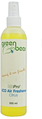 GBPro Refillable Eco Air Freshener (Odour eater) Citrus scented Deodorizer - Concentrated, Septic Tank Friendly, Suitable for Waste Bins, Pet Blankets & Laundry baskets (250ml Atomiser)