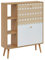 BAÏTA Leika - Zapatero Blanco y Roble, 80 x 23,5 x 97,5 cm