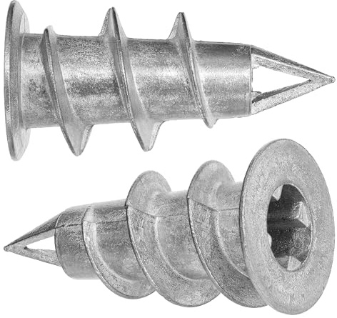 Plasterboard Wall Plugs (Pack of: 10) Fixing Heavy Duty Rawl Plug Metal Anchor Self Drilling Metal Self-Drill Plasterboard Fixings