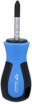 BRILLIANT TOOLS BT031032 Giravite a croce, PH Phillips, PH2 x 38 mm, forma corta [Powered by KS TOOLS]