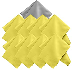 Chiffons microfibre 20 x 20 cm en Multipack – des chiffons à lunettes extrêmement doux et lavables (pack de 9)