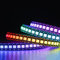 Jun-Saxifragelec RGB LED Strip WS2812B Individually Addressable Flexible Black PCB Dream Color Strip IP65 Waterproof DIY Project with Control (DC 5V)， for TV, Party, Christmas, etc… (1m)