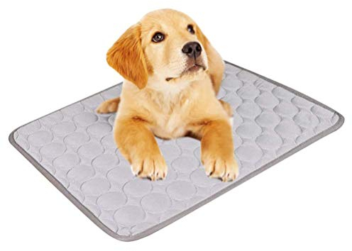 VILLCASE Kühlmatte für Hunde, 50x40cm Selbst Kühlende Hundematte Sommer Kühlkissen wasserdichte rutschfeste hundematte für Zuhause Unterwegs oder im Auto