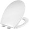 Soft Close Toilet Seat White | O Shape Toilet Seat | Loo Seat with Quick Release Button for Easy Cleaning |Top Fixing Toilet Seats with Adjustable Hinges