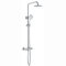 ENKI, Dune, SH0587, Chrome, Thermostatic Shower Set 38 Degrees, Solid Brass, Overhead Shower, Hand Shower, Anti-Scald Device, Contemporary Design, 1-Year Guarantee