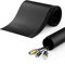 deleyCON 3,0m Kabelschlauch mit Klettverschluss 40mm Durchmesser Kabelmanagement Kabelkanal Kabelschutz Robuster Nylon Kabelmantel Haushalt Büro Schreibtisch Schwarz