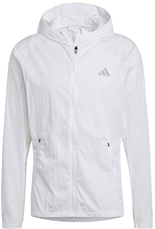 adidas mens Marathon Warm Up Jacket White Small