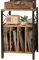 Homeiju 3-Tier Record Player Stand, Vinyl Record Storage Cabinet with Adjustable Legs, Record Player Table Holds Up to 200 Albums, Mid-Century Turntable Stand for Living Room, Bedroom, Office