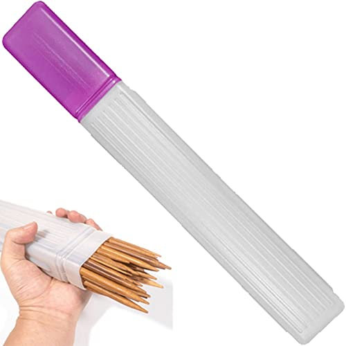 Lipfer Large Transparent Plastic Knitting Needle Pin Storage Case Tube Containers Sweater Knitting Needles Storage Box