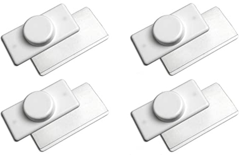 EFIXS Rollomagnethalter - Farbe: Weiss - für magnetische Rollo-Unterschienen/Beschwerungsprofile - 8 Stück = 4 Paar