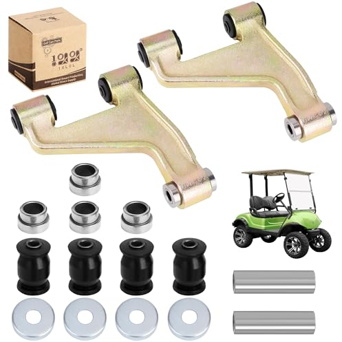 10L0L Set mit 2 Golfwagen-Querlenkern vorne unten mit Buchsen Kit (JU0-F3570-20-00) für Yamaha G22/G29 G&E Carts, 2 Sets mit Kragen und Streben