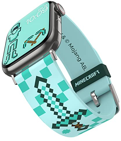 Minecraft: Iconic Smartwatch Armband - Offiziell lizenziert, kompatibel mit jeder Größe und Serie der Apple Watch (Uhr nicht enthalten)